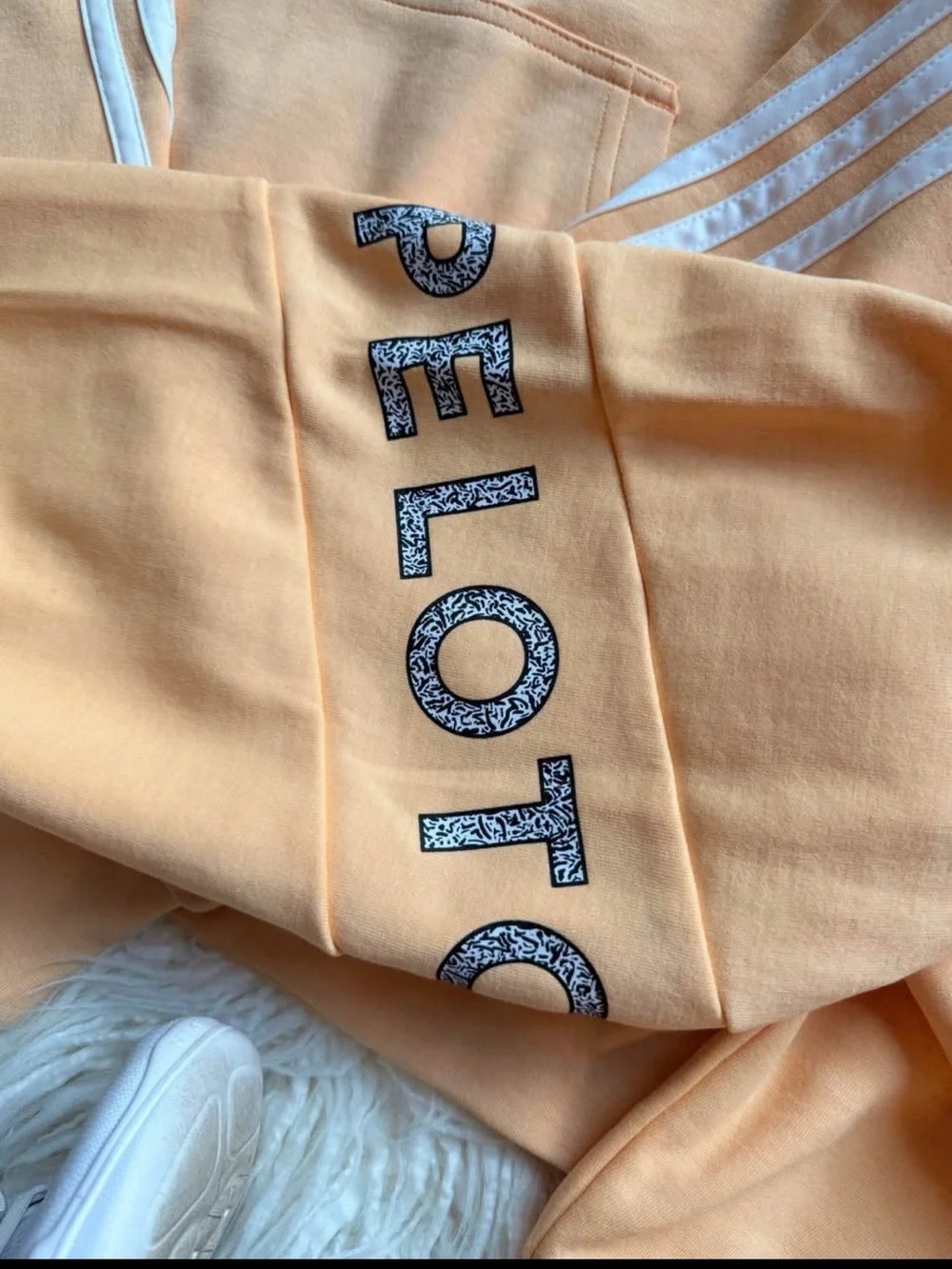 Super Fun! adidas Hoodie & Joggers Set with White Stripes